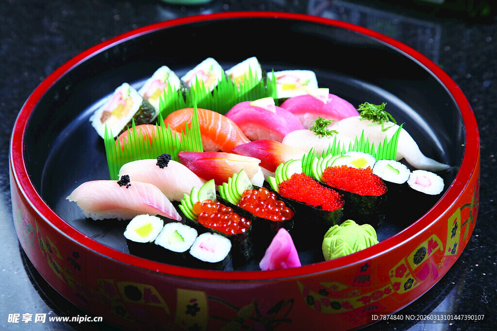 日式多彩刺身拼盘