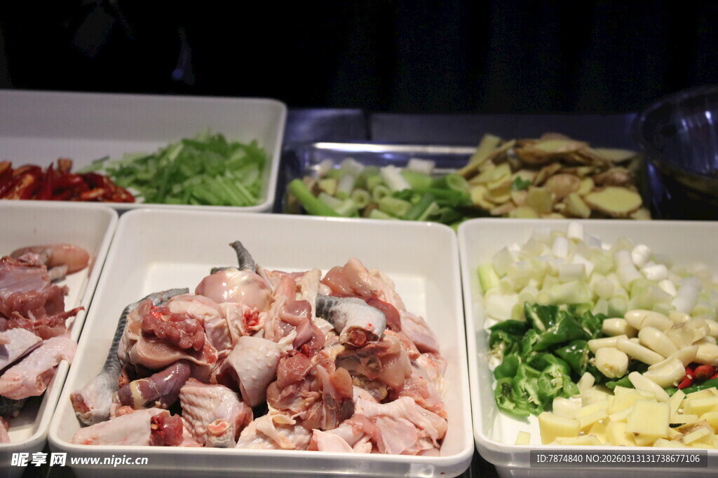 新鲜食材待加工