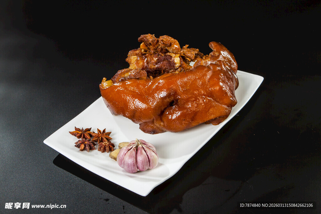 美味卤猪蹄摆盘展示