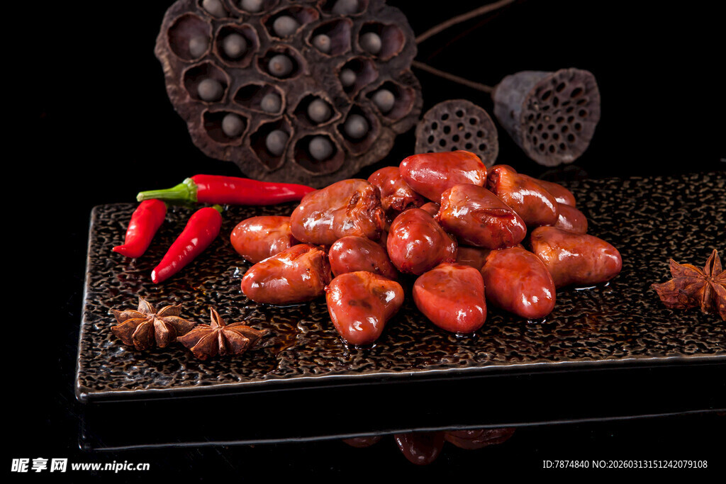 美味卤味鸡心 香料相伴