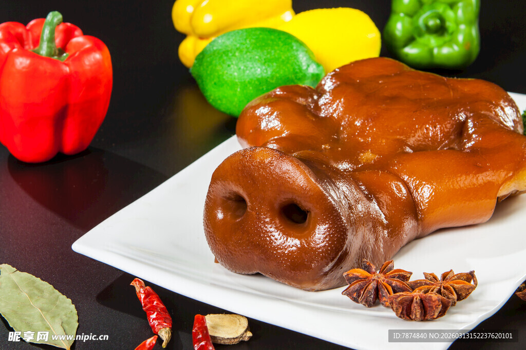 卤猪头肉 美味诱人食材