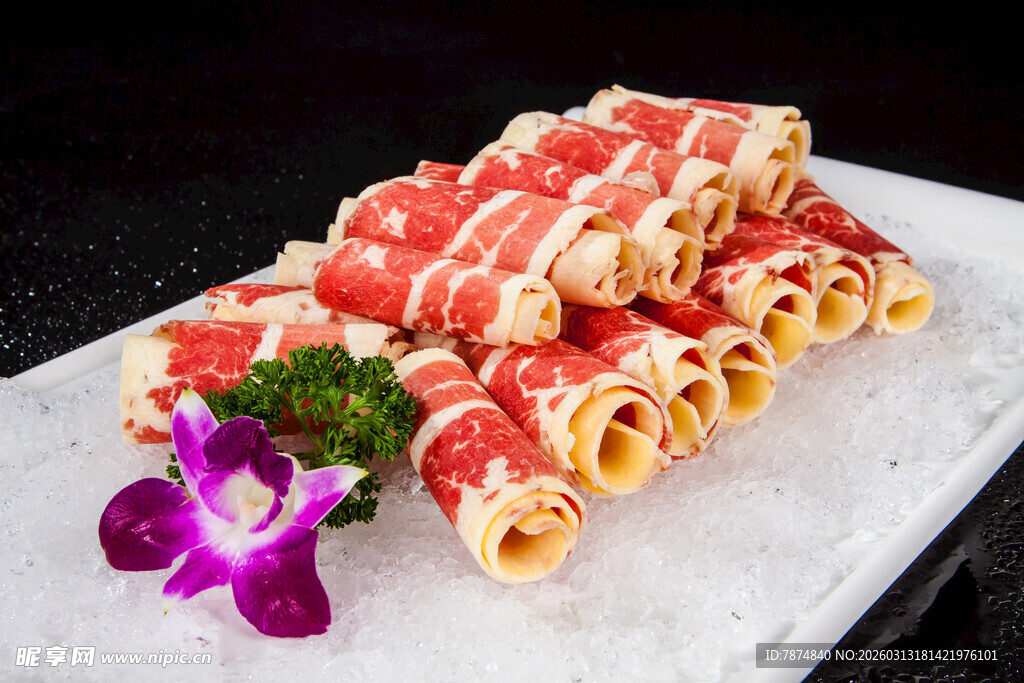美味牛肉卷摆盘精致