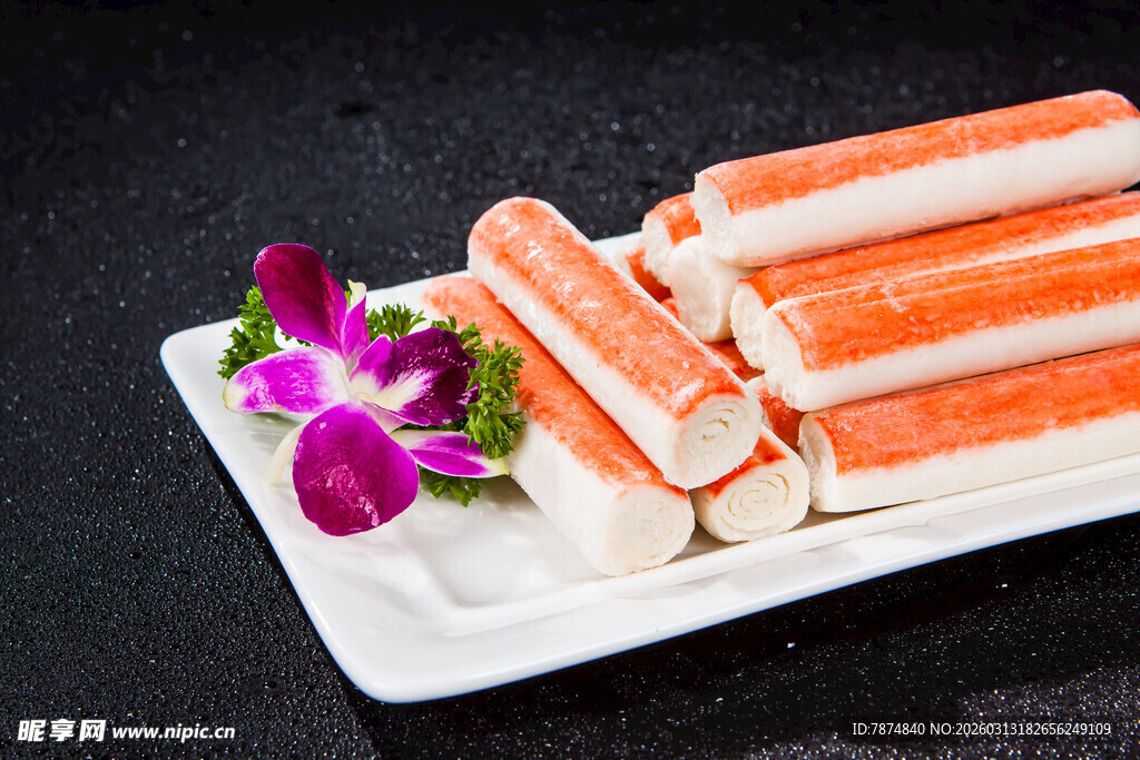 美味蟹肉棒摆盘精致