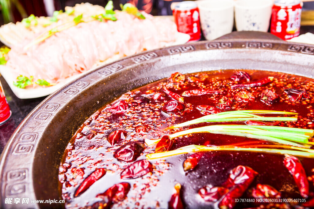 麻辣鲜香的诱人火锅