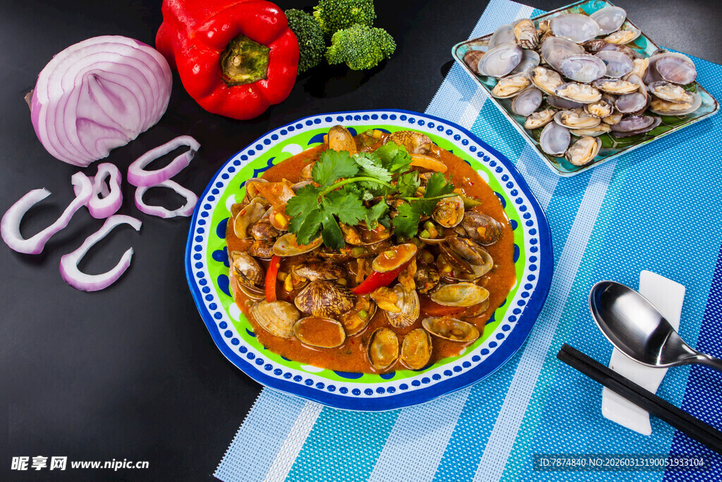 美味海鲜蔬菜拼盘