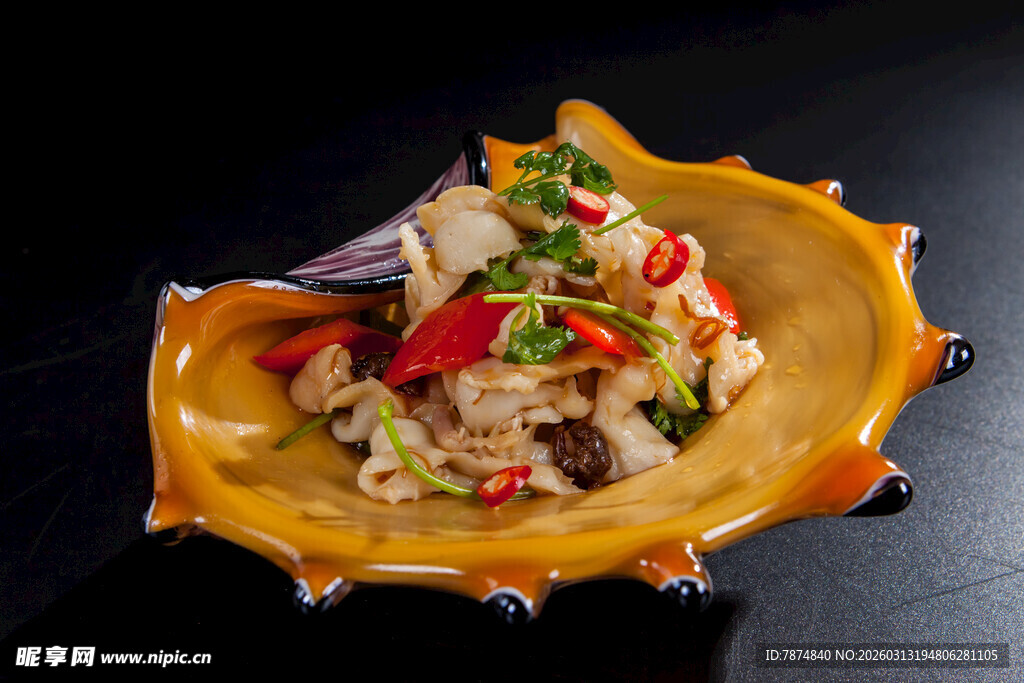 创意贝壳造型美味沙拉