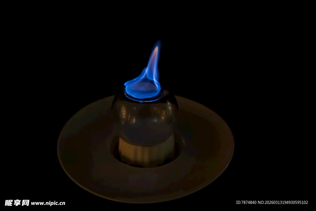 蓝色火焰燃烧的实验装置