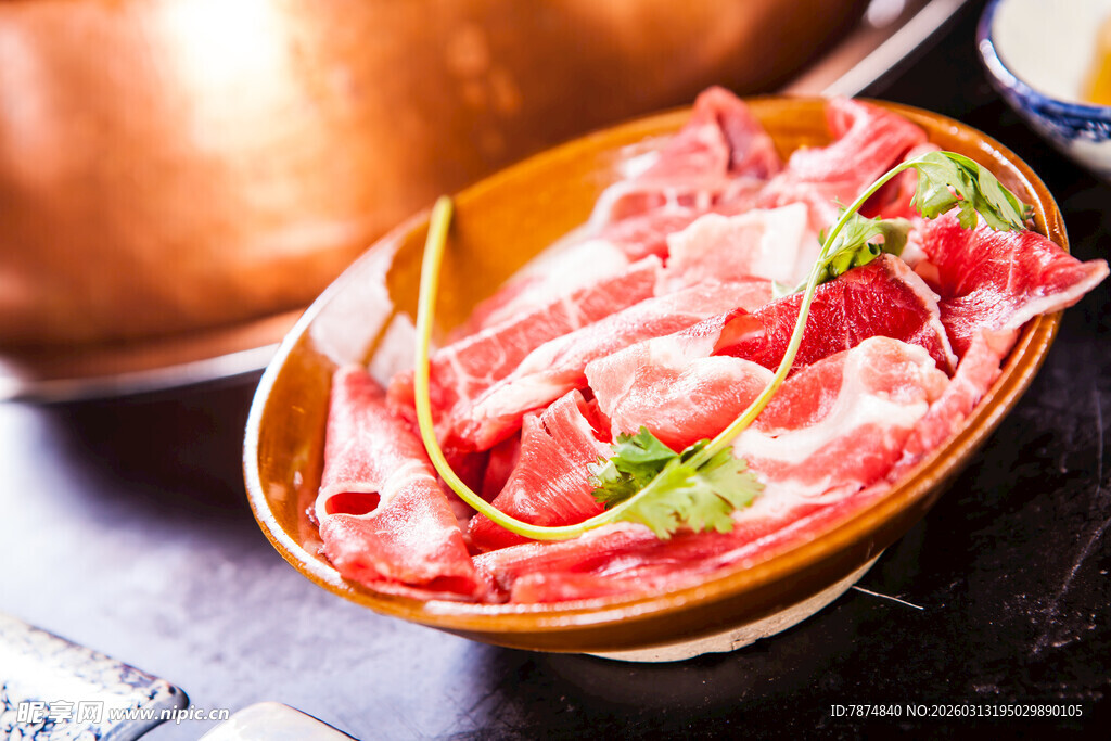 鲜嫩牛肉片 色泽诱人