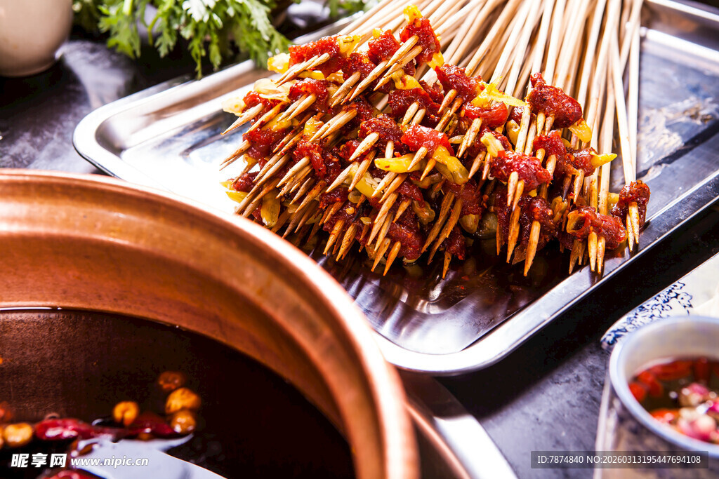 美味串串香 诱人火锅食材