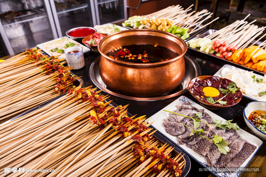 丰富串串火锅美食盛宴