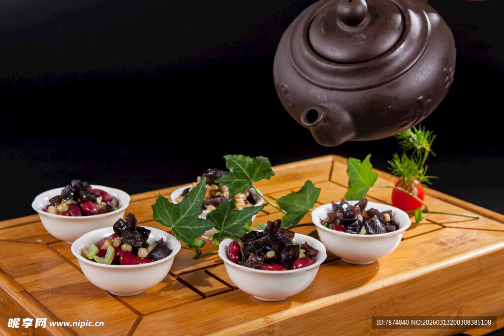 精致中式茶点摆盘展示