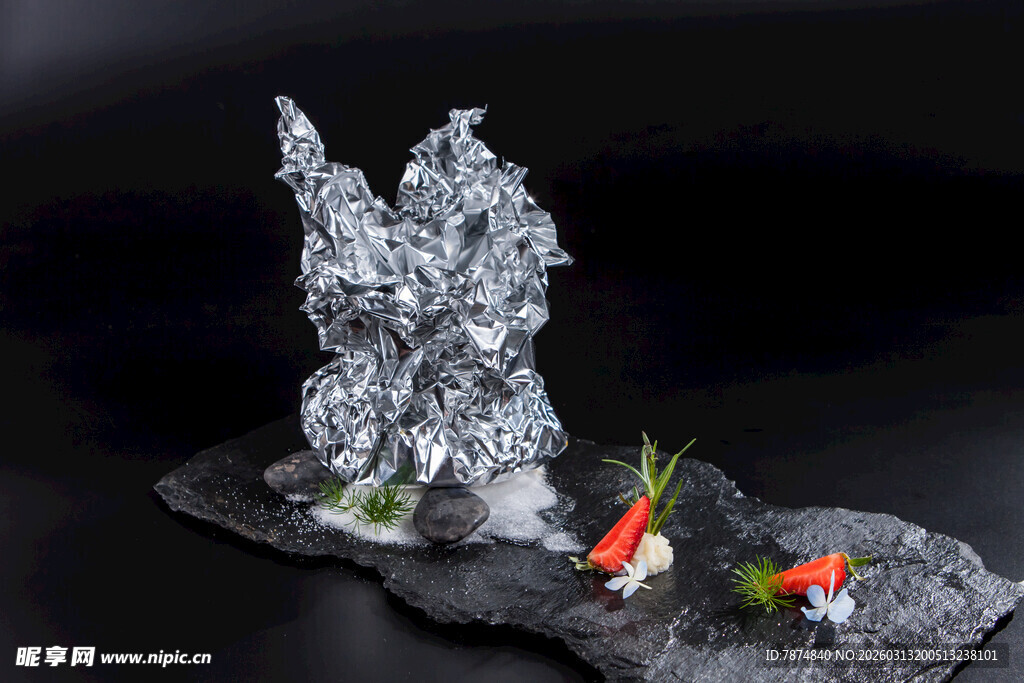 微型假山景观 灵动金鱼相伴