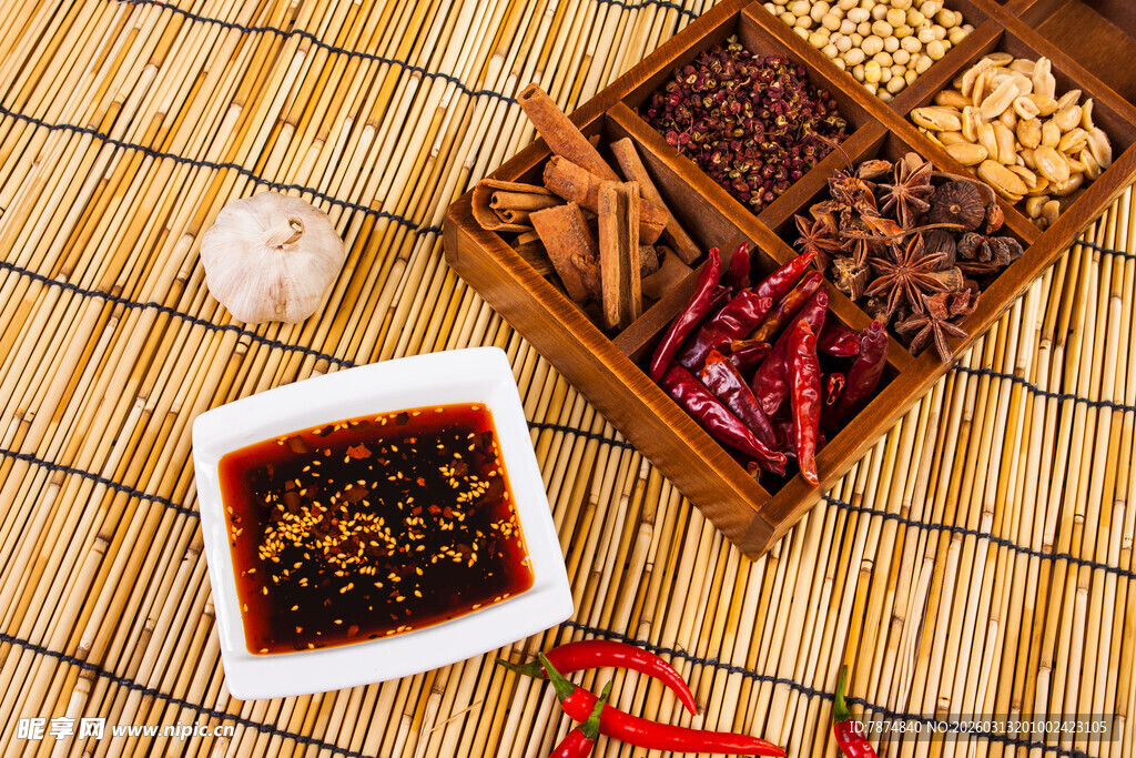 多样香料与美味酱料展示