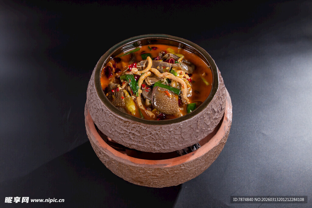 石锅美味菜肴 色彩诱人