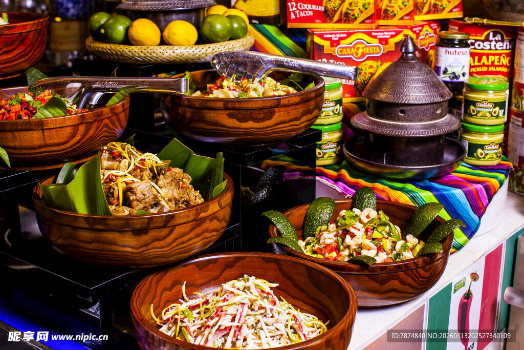 多彩墨西哥风味美食展示