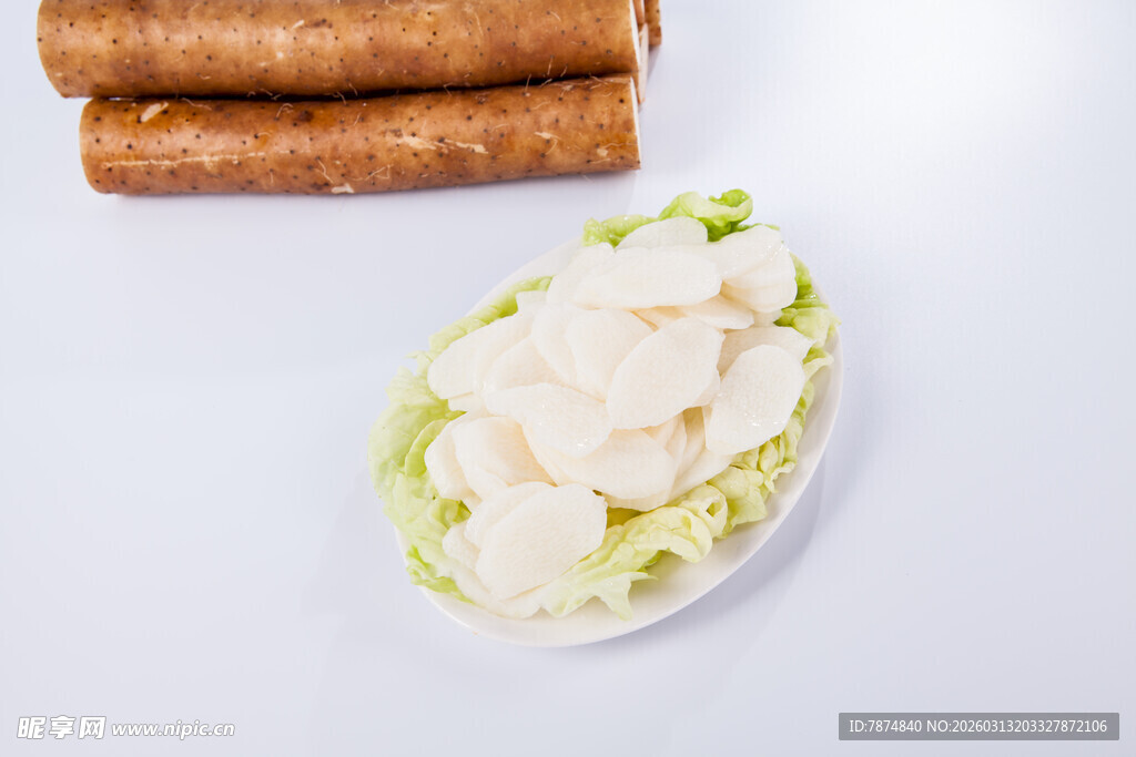 山药片与山药棒特写