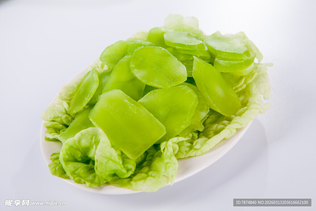 新鲜莴笋片 翠绿诱人