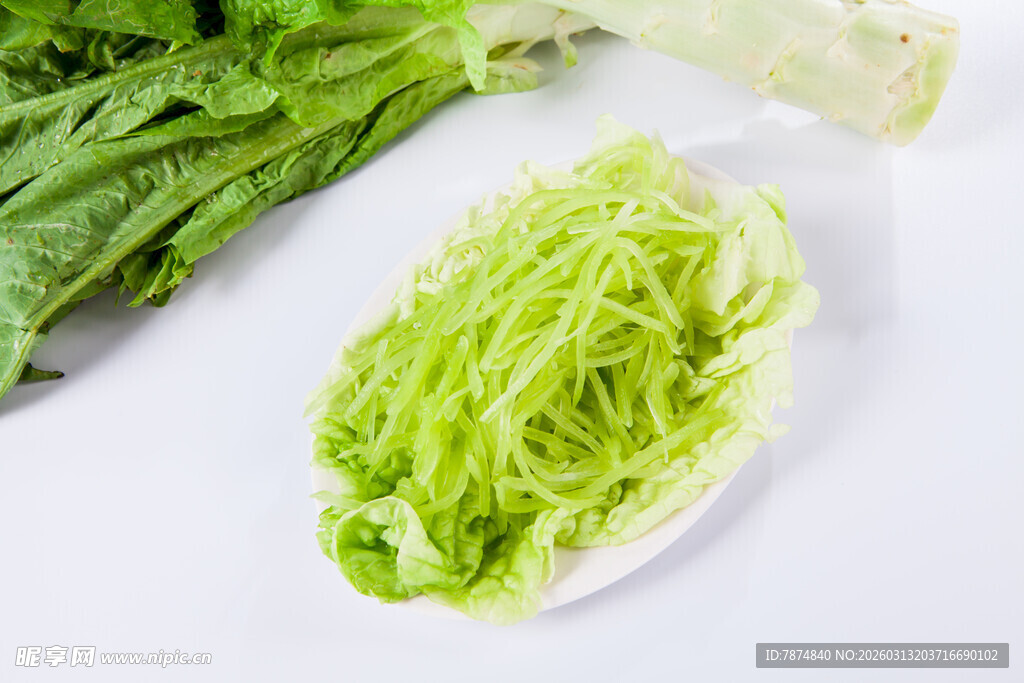 新鲜莴笋丝 翠绿诱人