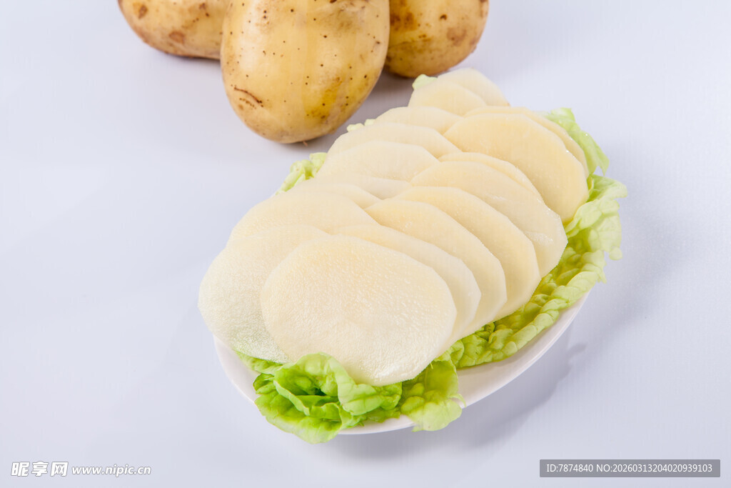 切片土豆摆盘