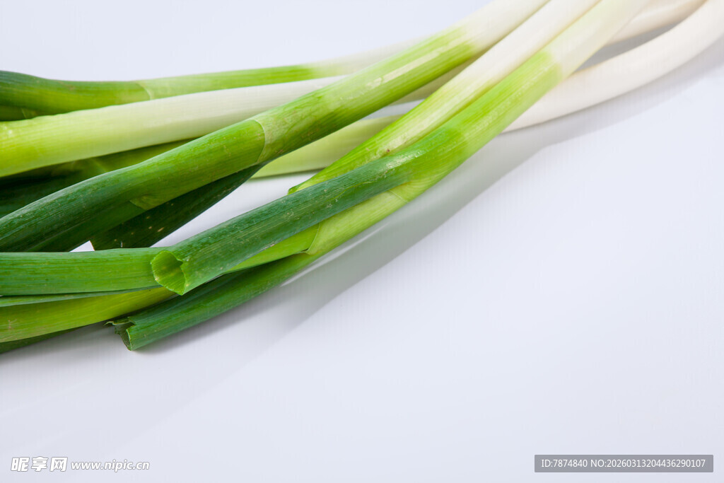 新鲜青葱特写