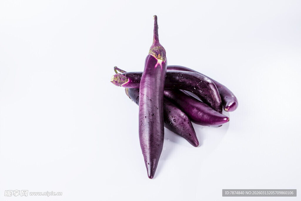 紫茄子静物特写