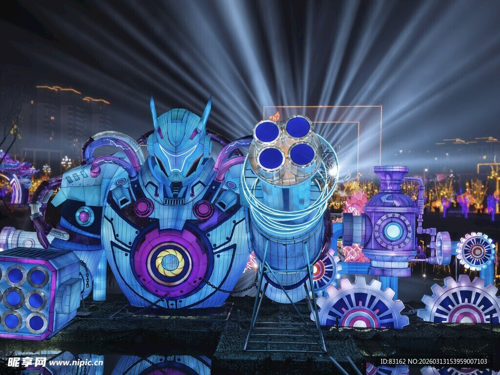 梦幻灯光艺术装置场景