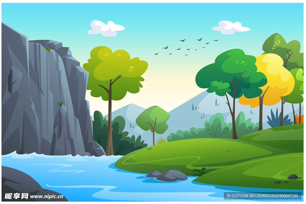 美丽的自然山水风景画面