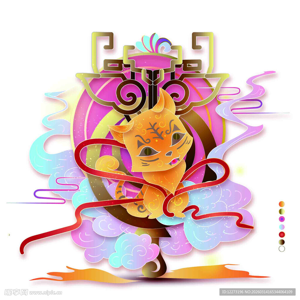 国潮虎娃贺岁图