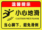 小心地滑温馨提示牌