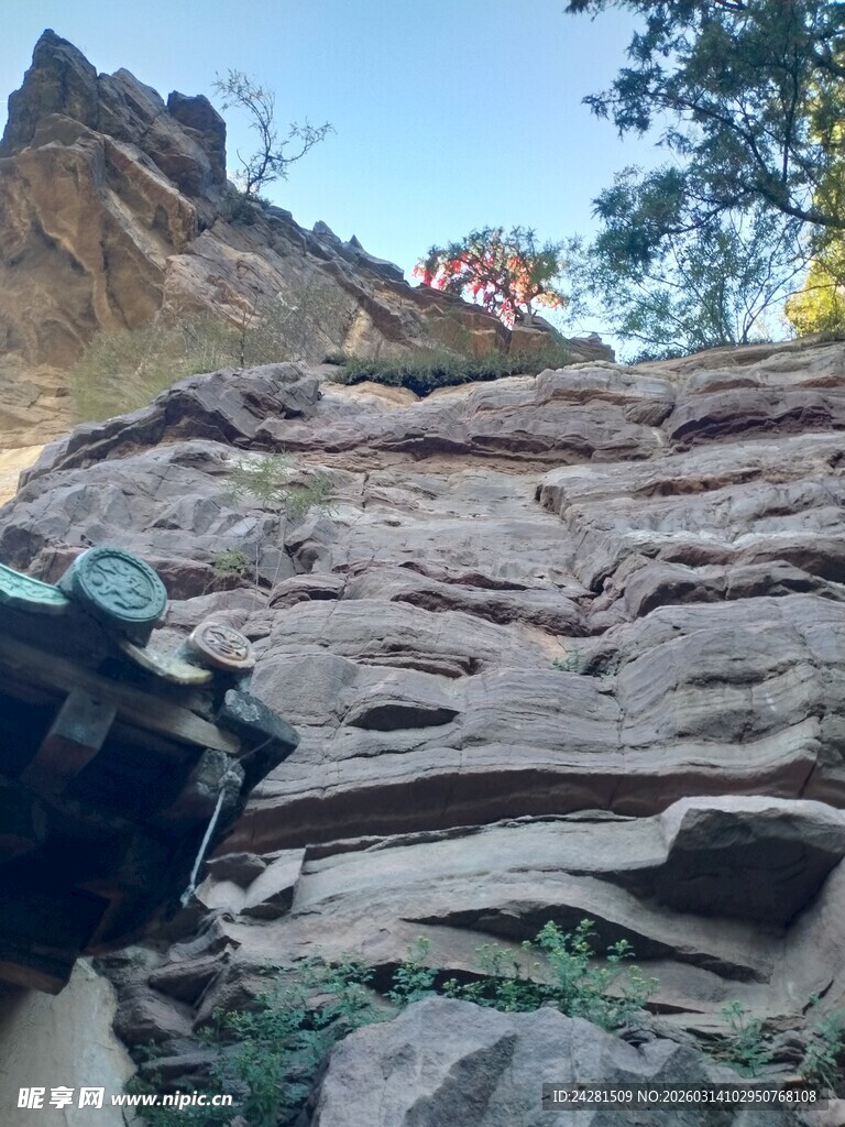 户外嶙峋岩石风景苍岩山