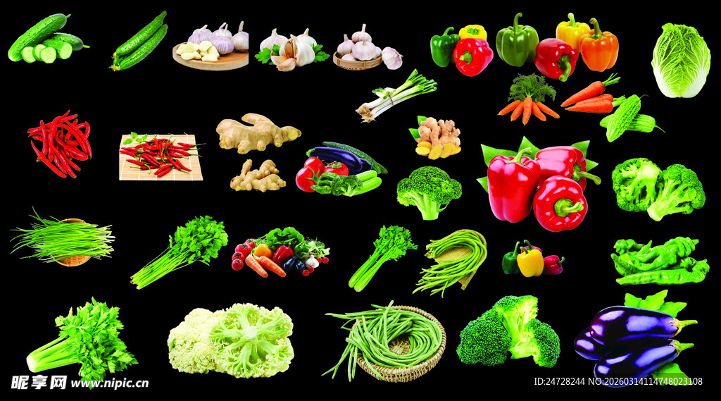 多样新鲜蔬菜大集合