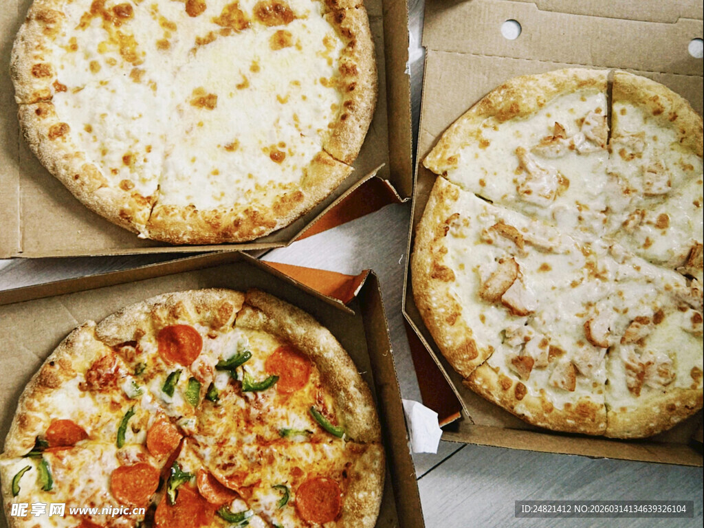 多样美味披萨诱人展示