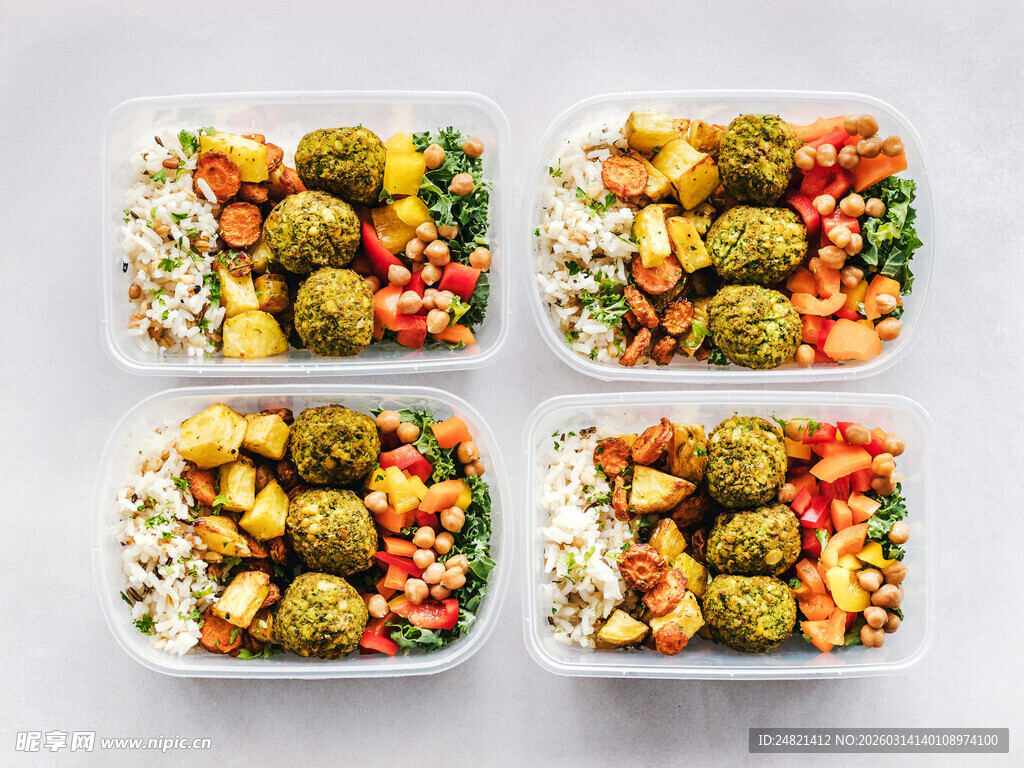 四格美味蔬菜拼盘