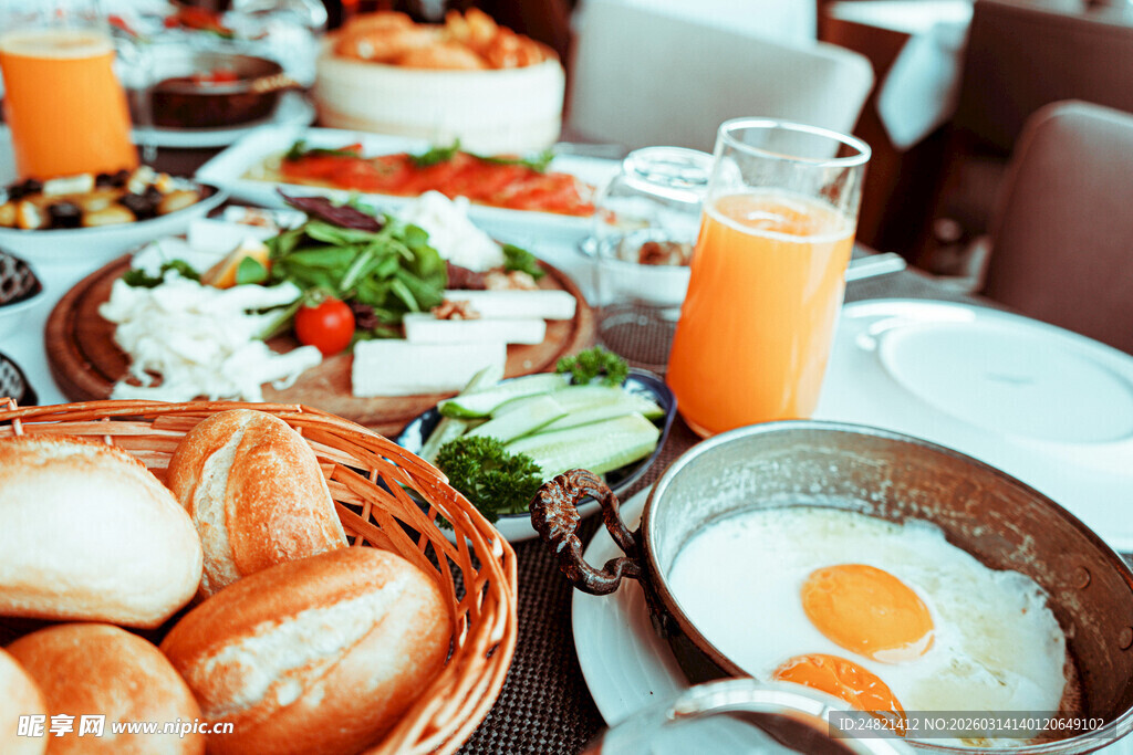 丰盛早餐摆拍