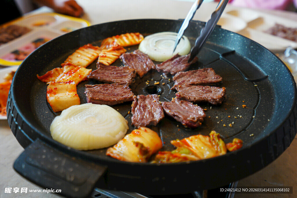 韩式烤肉美食特写