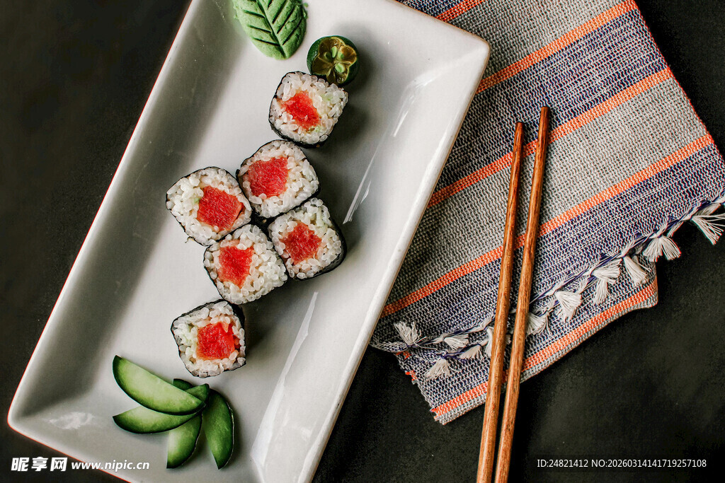 精致寿司摆盘