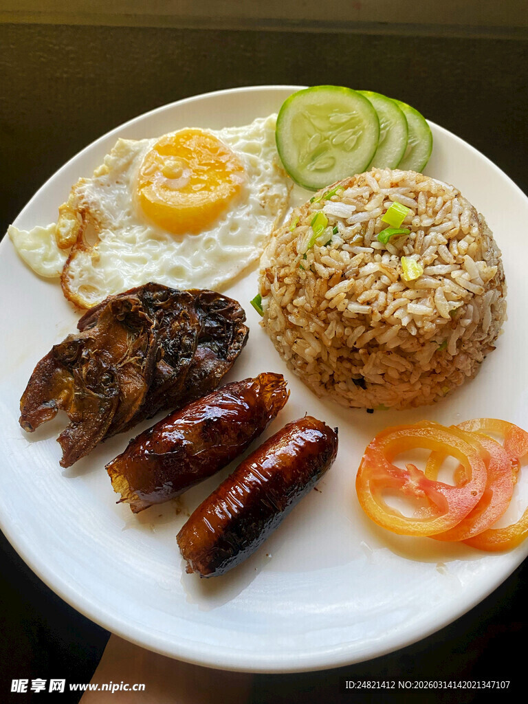 丰盛美味西式早餐拼盘