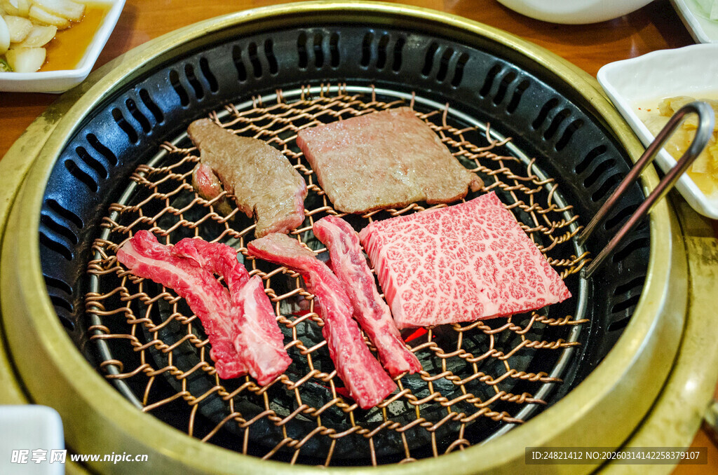 美味烤肉食材展示