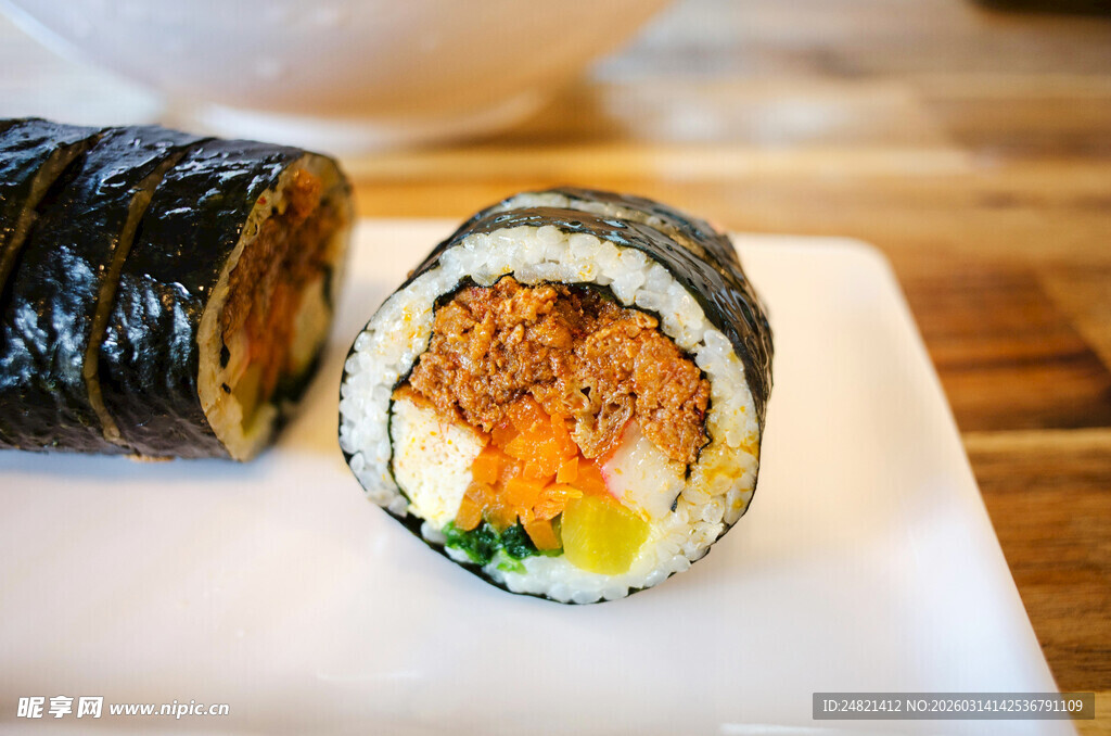 美味夹心寿司特写