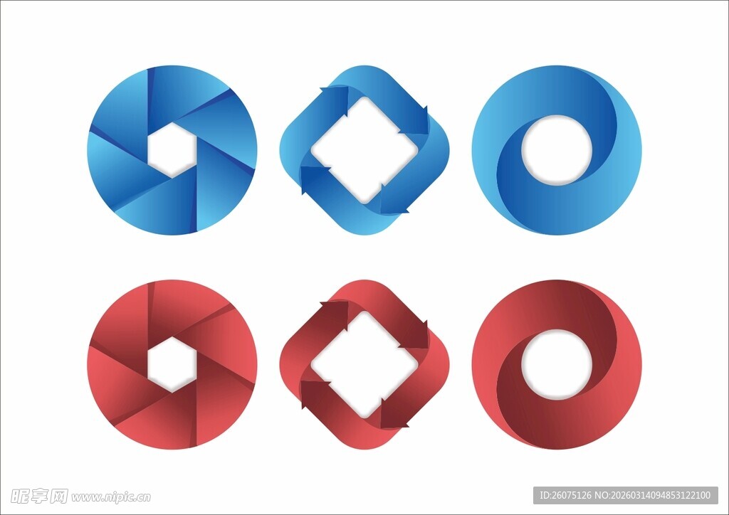 多彩几何图形设计元素