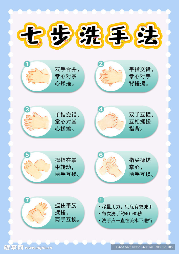 七步洗手法