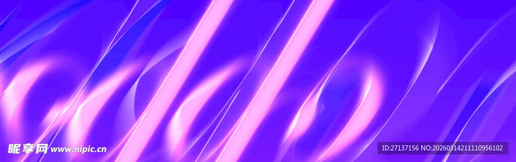 梦幻紫色渐变流动线条
