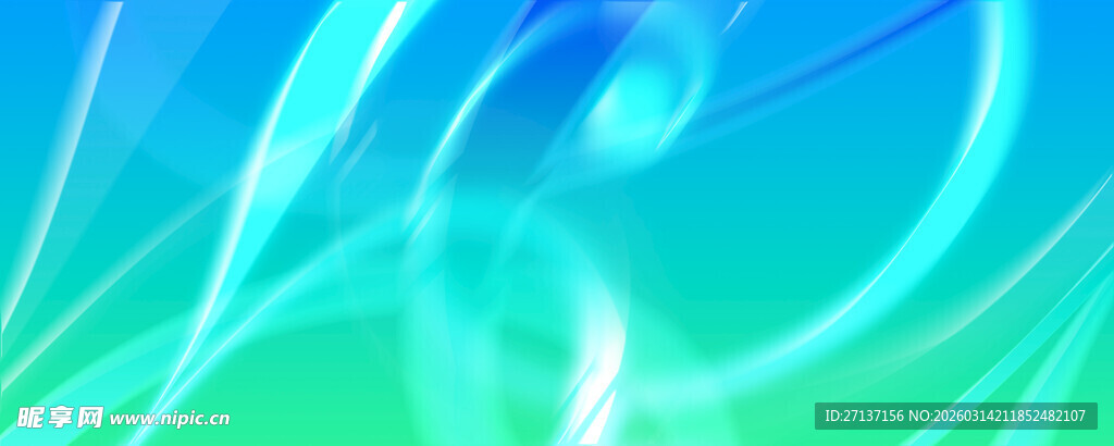 梦幻蓝绿渐变流体背景