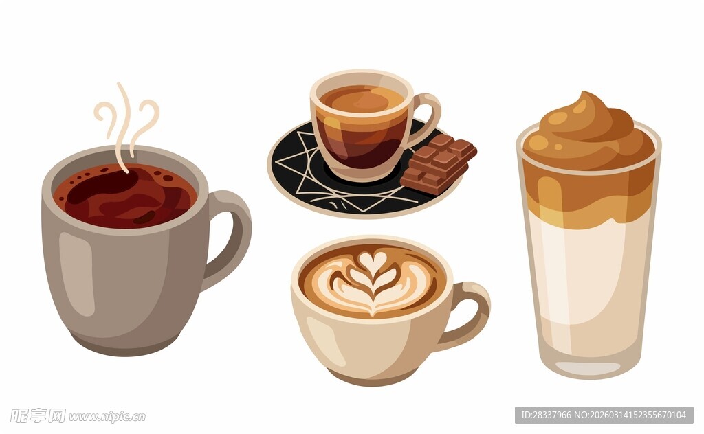 咖啡插画图案