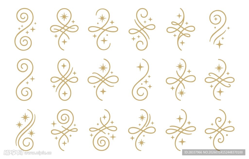 金色花纹图案