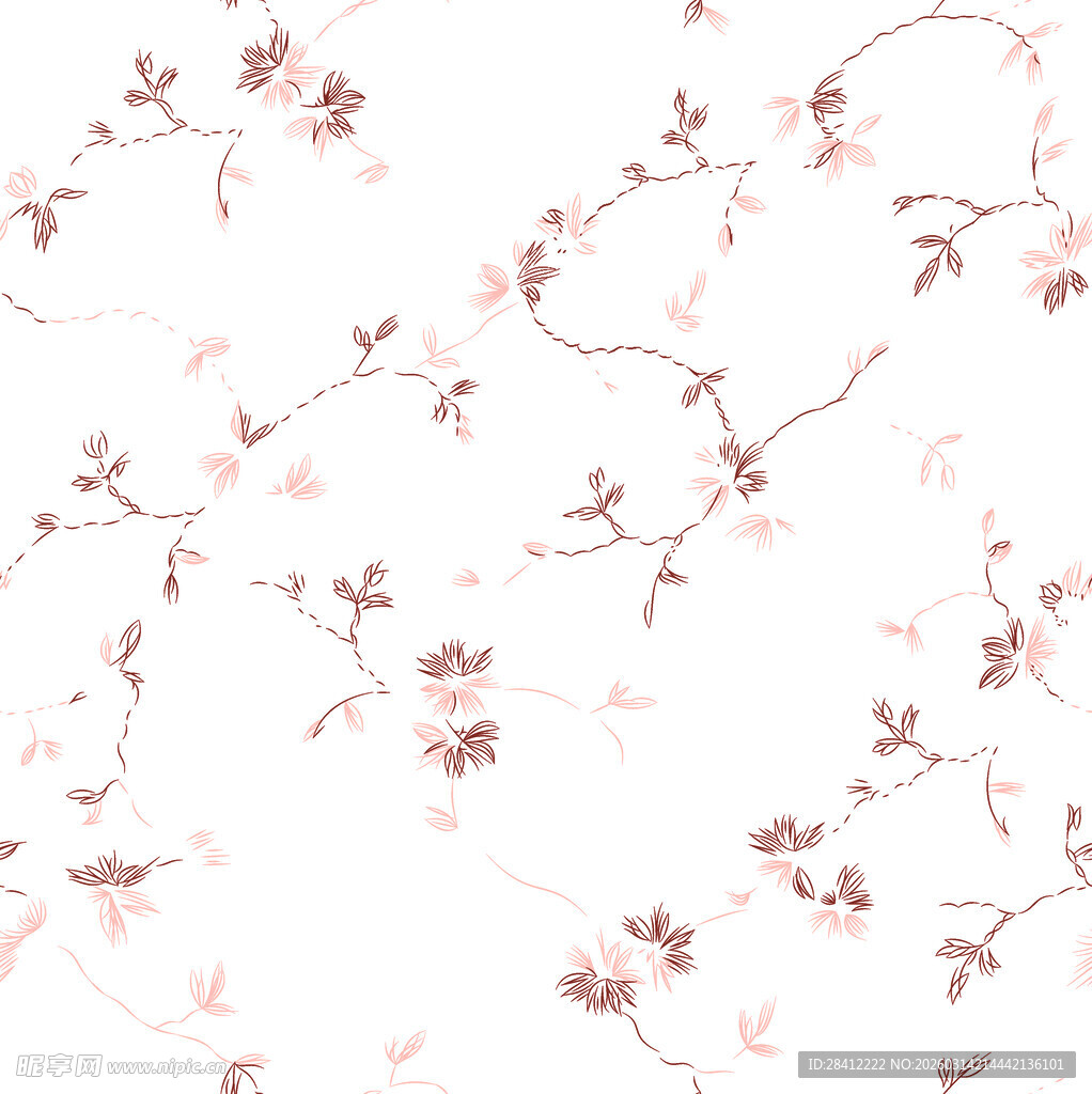 粉色樱花枝图案背景