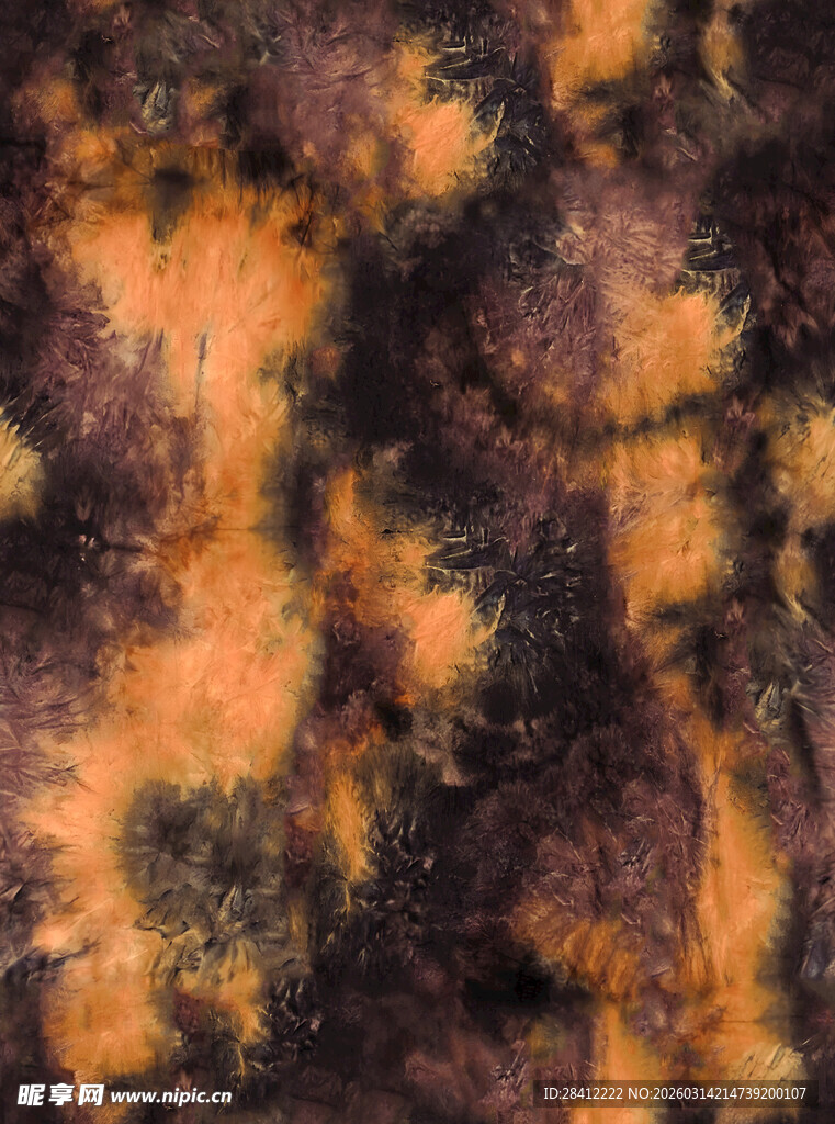 抽象橙黑纹理图案