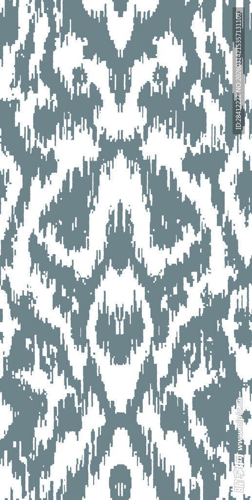 蓝白几何花纹图案