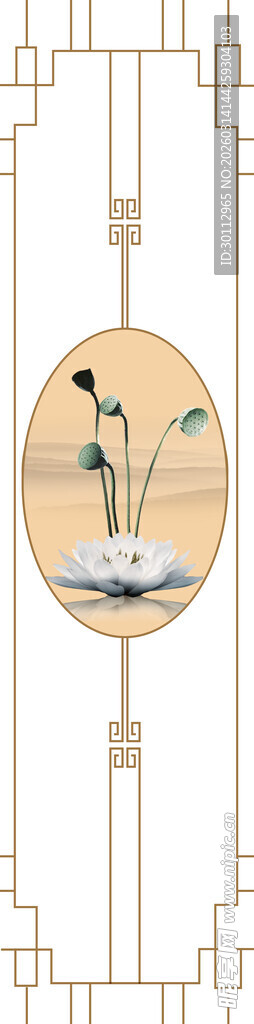 中式屏风花鸟图案