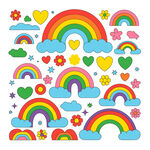 彩虹贴纸图案
